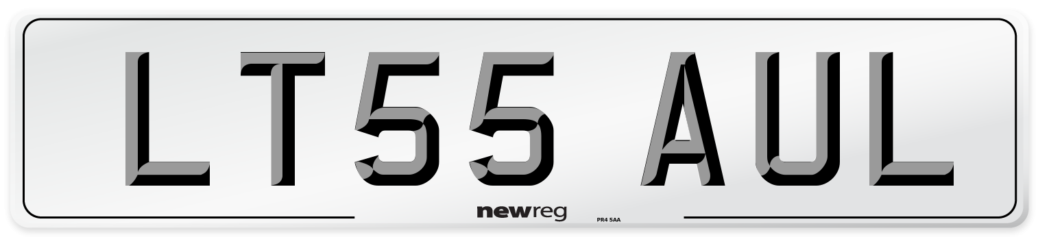 LT55 AUL Number Plate from New Reg